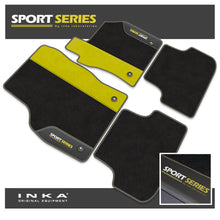 Load image into Gallery viewer, Audi A3 Tailored Car Mats (Front & Rear Set) with Premium Carpet & OEM Leatherette Suedetara Inserts Fits MY 2020 Onwards