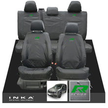 Load image into Gallery viewer, VW Caddy Kombi Maxi Life INKA Front & Rear Tailored Waterproof Seat Covers Grey MY-2007-2019 (Choice of 7 Colours) - R-Series Embroidery