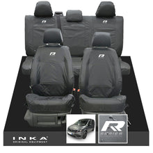 Load image into Gallery viewer, VW Caddy Kombi Maxi Life INKA Front & Rear Tailored Waterproof Seat Covers Grey MY-2007-2019 (Choice of 7 Colours) - R-Series Embroidery