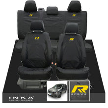 Load image into Gallery viewer, VW Caddy Kombi Maxi Life INKA Front & Rear Tailored Waterproof Seat Covers Black MY-2007-2019 (Choice of 7 Colours)
