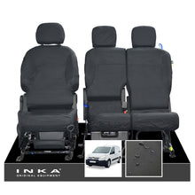 Load image into Gallery viewer, Citroen Berlingo Front Row Inka Fully Tailored Set Waterproof Seat Covers Black MY08-17 B9