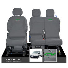 Load image into Gallery viewer, Citroen Berlingo MK2 Front Inka Fully Tailored Waterproof Seat Covers Grey MY08-17 - CV Professional Embroidery