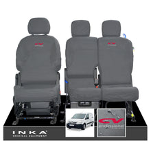 Load image into Gallery viewer, Citroen Berlingo MK2 Front Inka Fully Tailored Waterproof Seat Covers Grey MY08-17 - CV Professional Embroidery