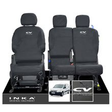 Load image into Gallery viewer, Citroen Berlingo MK2 Front Inka Fully Tailored Waterproof Seat Covers Black MY08-17