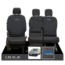 Load image into Gallery viewer, Citroen Berlingo MK3 Front 1+2 Inka Fully Tailored Waterproof Seat Covers Black MY2018 to present