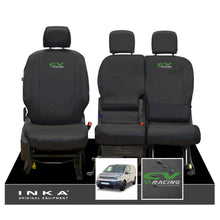 Load image into Gallery viewer, Citroen Berlingo MK3 Front 1+2 Inka Fully Tailored Waterproof Seat Covers Black MY2018 to present