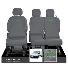 Load image into Gallery viewer, Citroen Berlingo MK2 Front Inka Fully Tailored Waterproof Seat Covers Grey MY08-17 - CV Racing Embroidery