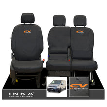 Load image into Gallery viewer, Citroen Berlingo MK3 Front 1+2 Inka Fully Tailored Waterproof Seat Covers Black MY2018 to present
