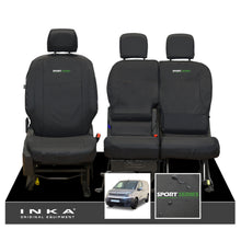 Load image into Gallery viewer, Citroen Berlingo MK3 Front 1+2 Inka Fully Tailored Waterproof Seat Covers Black MY2018 to present