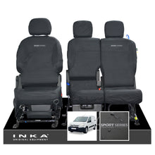 Load image into Gallery viewer, Citroen Berlingo MK2 Front Inka Fully Tailored Waterproof Seat Covers Black MY08-17 - Sport-Series Embroidery