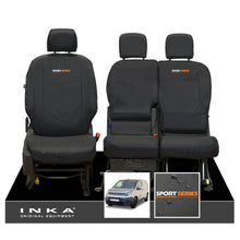 Load image into Gallery viewer, Citroen Berlingo MK3 Front 1+2 Inka Fully Tailored Waterproof Seat Covers Black MY2018 to present