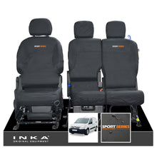 Load image into Gallery viewer, Citroen Berlingo MK2 Front Inka Fully Tailored Waterproof Seat Covers Black MY08-17 - Sport-Series Embroidery