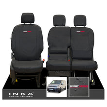 Load image into Gallery viewer, Citroen Berlingo MK3 Front 1+2 Inka Fully Tailored Waterproof Seat Covers Black MY2018 to present