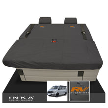 Load image into Gallery viewer, VW California Ocean/Coast/Beach/Surf Inka Fully Tailored Waterproof Seat Covers Black Front & Rear With ISOFIX Fits T6.1 ,T6,T5.1 all model years fits with and without airbags