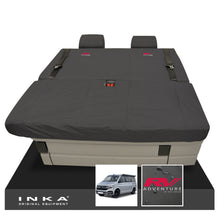 Load image into Gallery viewer, VW California Ocean/Coast/Beach/Surf Inka Fully Tailored Waterproof Seat Covers Black Front & Rear With ISOFIX Fits T6.1 ,T6,T5.1 all model years fits with and without airbags