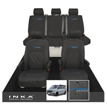Load image into Gallery viewer, VW California Ocean/Coast/Beach/Surf Inka Fully Tailored Waterproof Seat Covers Black Front & Rear With ISOFIX Fits T6.1 ,T6,T5.1 all model years fits with and without airbags
