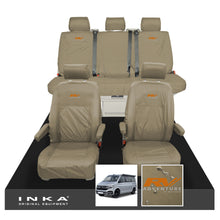 Load image into Gallery viewer, VW California Ocean/Coast/Beach/Surf Inka Fully Tailored Waterproof Seat Covers Sand Front & Rear With ISOFIX Fits T6.1 ,T6,T5.1 all model years fits with and without airbags