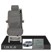 Load image into Gallery viewer, VW California Ocean/Coast/Beach/Surf Inka Fully Tailored Waterproof Seat Covers Grey Rear Single Swivel Fits T6.1 ,T6,T5.1 all model years fits with and without airbags
