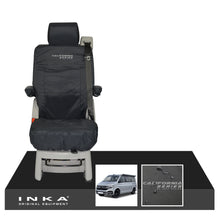 Load image into Gallery viewer, VW California Ocean/Coast/Beach/Surf Inka Fully Tailored Waterproof Seat Covers Black Rear Single Swivel Fits T6.1 ,T6,T5.1 all model years fits with and without airbags