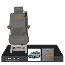 Load image into Gallery viewer, VW California Ocean/Coast/Beach/Surf Inka Fully Tailored Waterproof Seat Covers Grey Rear Single Swivel Fits T6.1 ,T6,T5.1 all model years fits with and without airbags