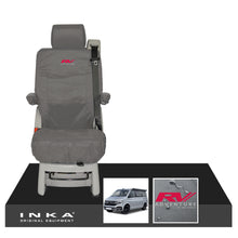 Load image into Gallery viewer, VW California Ocean/Coast/Beach/Surf Inka Fully Tailored Waterproof Seat Covers Grey Rear Single Swivel Fits T6.1 ,T6,T5.1 all model years fits with and without airbags