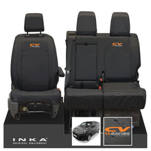 Load image into Gallery viewer, Citroen Dispatch INKA Front 1+2 Tailored Waterproof Seat Covers Black MY16 onwards