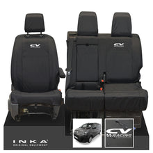 Load image into Gallery viewer, Citroen Dispatch INKA Front 1+2 Tailored Waterproof Seat Covers Black MY16 onwards