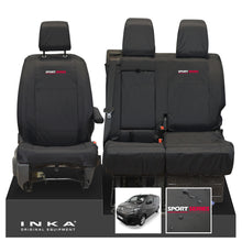 Load image into Gallery viewer, Citroen Dispatch INKA Front 1+2 Tailored Waterproof Seat Covers Black MY16 onwards