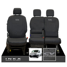 Load image into Gallery viewer, Fiat Doblo INKA Front 1+2 Tailored Waterproof Seat Covers Black MY-2022 Onwards