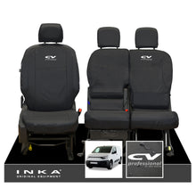 Load image into Gallery viewer, Fiat Doblo INKA Front 1+2 Tailored Waterproof Seat Covers Black MY-2022 Onwards