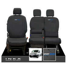 Load image into Gallery viewer, Fiat Doblo INKA Front 1+2 Tailored Waterproof Seat Covers Black MY-2022 Onwards