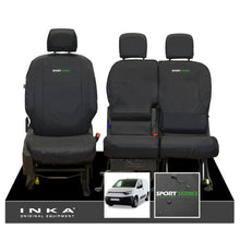 Load image into Gallery viewer, Fiat Doblo INKA Front 1+2 Tailored Waterproof Seat Covers Black MY-2022 Onwards
