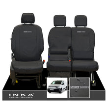 Load image into Gallery viewer, Fiat Doblo INKA Front 1+2 Tailored Waterproof Seat Covers Black MY-2022 Onwards