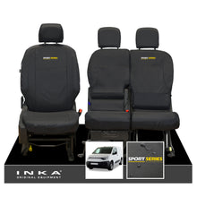 Load image into Gallery viewer, Fiat Doblo INKA Front 1+2 Tailored Waterproof Seat Covers Black MY-2022 Onwards