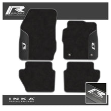 Load image into Gallery viewer, Ford Fiesta MK7 Tailored Car Mats (Front & Rear Set) with Premium Carpet & OEM Leatherette Fits MY11 to MY17
