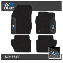 Load image into Gallery viewer, Ford Fiesta MK7 Tailored Car Mats (Front & Rear Set) with Premium Carpet & OEM Leatherette Fits MY11 to MY17 - S-TECH Embroidery