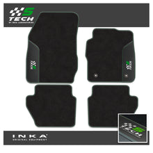 Load image into Gallery viewer, Ford Fiesta MK7 Tailored Car Mats (Front & Rear Set) with Premium Carpet & OEM Leatherette Fits MY11 to MY17 - S-TECH Embroidery