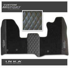 Load image into Gallery viewer, Ford Transit Custom INKA Custom Sport Bentley Leatherette Front Tailored Carpet Mat Black MY12-23