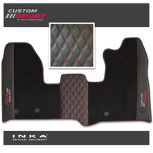 Load image into Gallery viewer, Ford Transit Custom INKA Custom Sport Bentley Leatherette Front Tailored Carpet Mat Black MY12-23