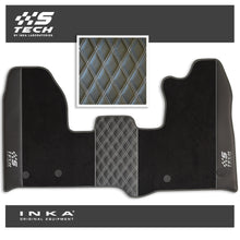 Load image into Gallery viewer, Ford Transit Custom INKA S-Tech Bentley Diamond Quilt Leather Look Tailored Carpet Mat Black MY12-23