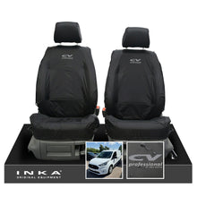 Load image into Gallery viewer, Ford Transit Connect MK3 Front 1+1 INKA Tailored Waterproof Seat Covers Set Black MY2024 Onwards