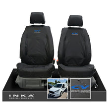Load image into Gallery viewer, Ford Transit Connect MK3 Front 1+1 INKA Tailored Waterproof Seat Covers Set Black MY2024 Onwards
