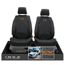Load image into Gallery viewer, Ford Transit Connect MK3 Front 1+1 INKA Tailored Waterproof Seat Covers Set Black MY2024 Onwards