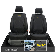 Load image into Gallery viewer, Ford Transit Connect MK3 Front 1+1 INKA Tailored Waterproof Seat Covers Set Black MY2024 Onwards