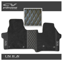 Load image into Gallery viewer, The All New Ford Transit Custom INKA CV Professional Bentley Leatherette Front Tailored Carpet Floor Mat Black MY24 Onwards
