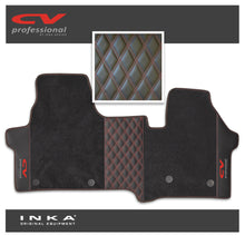 Load image into Gallery viewer, The All New Ford Transit Custom INKA CV Professional Bentley Leatherette Front Tailored Carpet Floor Mat Black MY24 Onwards