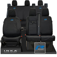 Load image into Gallery viewer, Ford Transit Custom INKA Front & Rear Set Tailored Waterproof Seat Covers Black