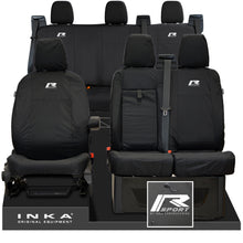Load image into Gallery viewer, Ford Transit Custom INKA Front & Rear Set Tailored Waterproof Seat Covers Black