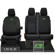 Load image into Gallery viewer, Ford Transit Custom INKA Front Set 1+2 Tailored Waterproof Seat Covers Black