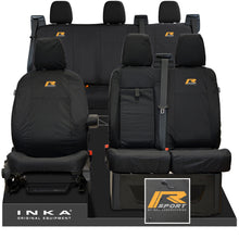 Load image into Gallery viewer, Ford Transit Custom INKA Front & Rear Set Tailored Waterproof Seat Covers Black